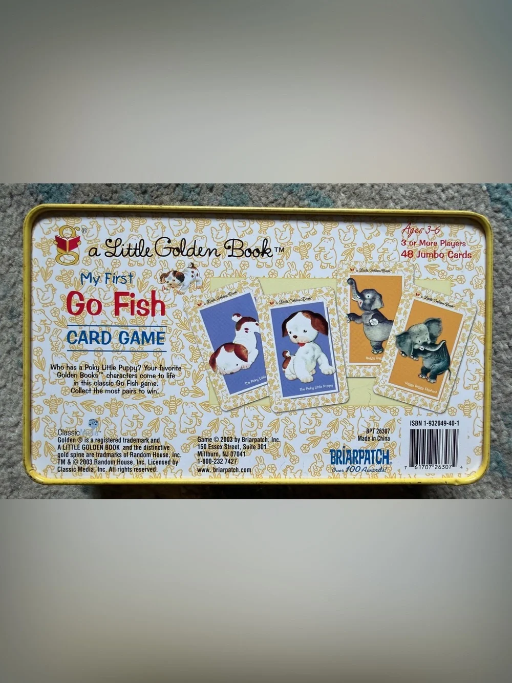 Little Golden Books My First Go Fish Card Game - 60th Anniversary Tin